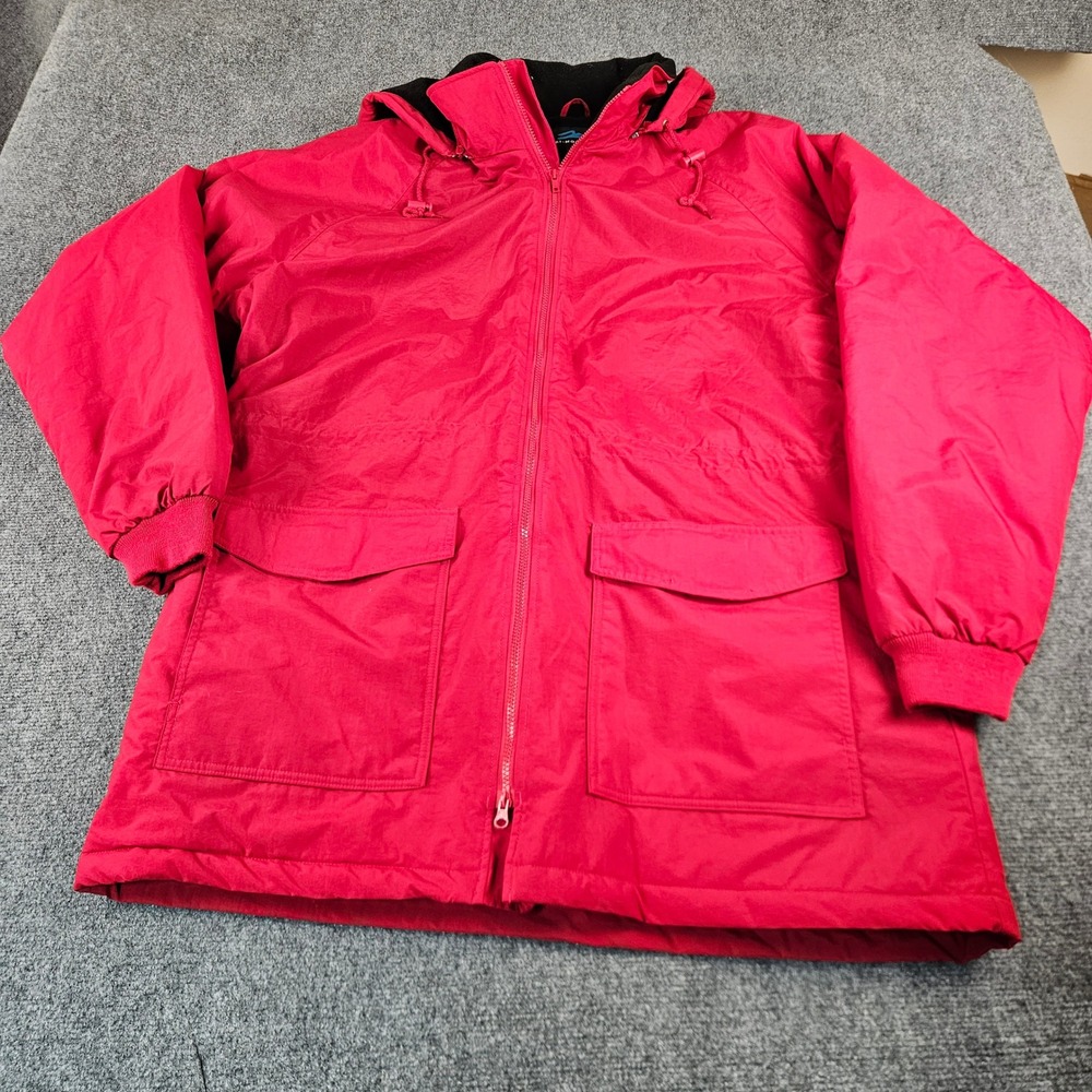 Tri-Mountain Red Hooded Parka Jacket Fleece Lined Mens XLT Tall Winter Coat 9900